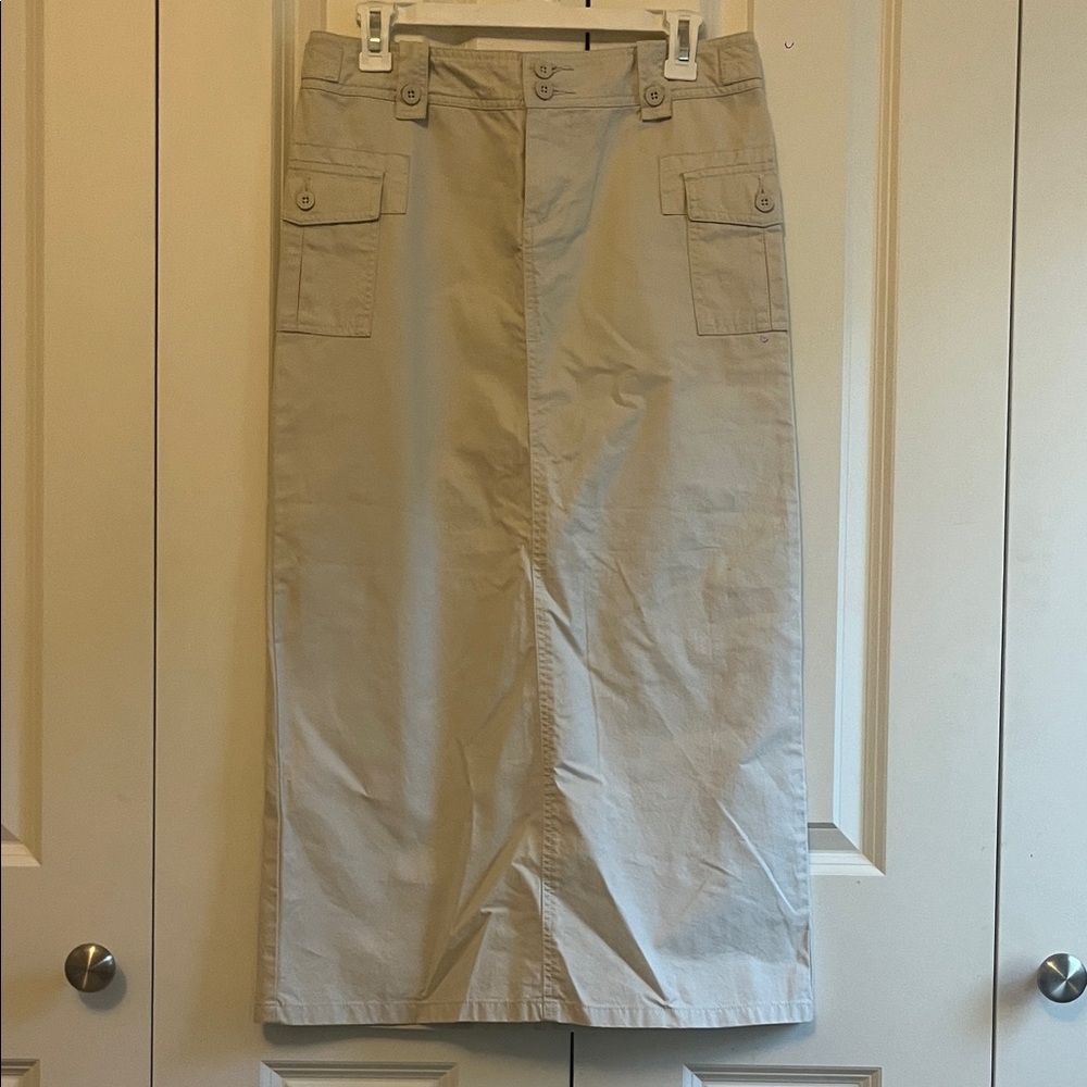 Old Navy Tan Women's Midi Cargo Skirt